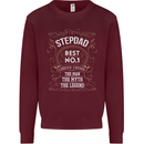 Father's Day No 1 Stepdad Step Dad Funny Mens Sweatshirt Jumper Maroon