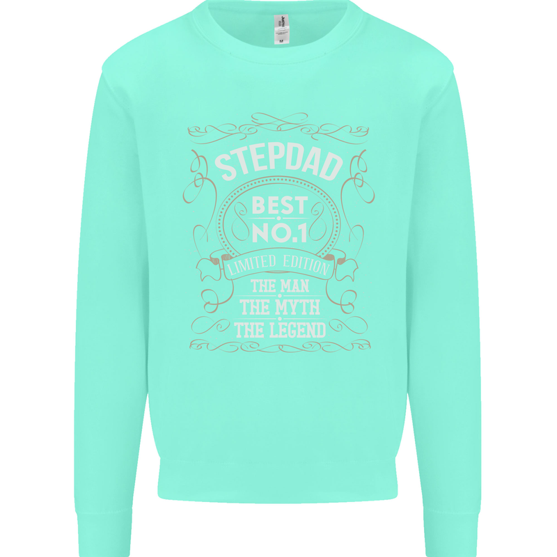 Father's Day No 1 Stepdad Step Dad Funny Mens Sweatshirt Jumper Peppermint