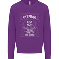 Father's Day No 1 Stepdad Step Dad Funny Mens Sweatshirt Jumper Purple