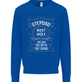 Father's Day No 1 Stepdad Step Dad Funny Mens Sweatshirt Jumper Royal Blue