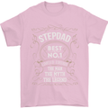 Father's Day No 1 Stepdad Step Dad Funny Mens T-Shirt Cotton Gildan Light Pink