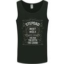 Father's Day No 1 Stepdad Step Dad Funny Mens Vest Tank Top Black