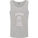Father's Day No 1 Stepdad Step Dad Funny Mens Vest Tank Top Sports Grey