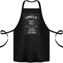 Father's Day No 1 Uncle Man Myth Legend Cotton Apron 100% Organic Black