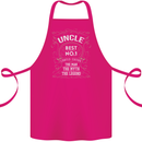 Father's Day No 1 Uncle Man Myth Legend Cotton Apron 100% Organic Pink