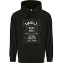 Father's Day No 1 Uncle Man Myth Legend Mens 80% Cotton Hoodie Black