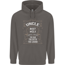 Father's Day No 1 Uncle Man Myth Legend Mens 80% Cotton Hoodie Charcoal