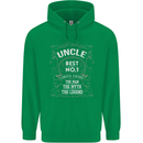 Father's Day No 1 Uncle Man Myth Legend Mens 80% Cotton Hoodie Irish Green