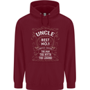 Father's Day No 1 Uncle Man Myth Legend Mens 80% Cotton Hoodie Maroon