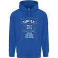 Father's Day No 1 Uncle Man Myth Legend Mens 80% Cotton Hoodie Royal Blue