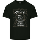 Father's Day No 1 Uncle Man Myth Legend Mens Cotton T-Shirt Tee Top Black