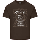 Father's Day No 1 Uncle Man Myth Legend Mens Cotton T-Shirt Tee Top Dark Chocolate