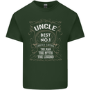Father's Day No 1 Uncle Man Myth Legend Mens Cotton T-Shirt Tee Top Forest Green