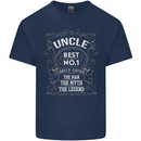 Father's Day No 1 Uncle Man Myth Legend Mens Cotton T-Shirt Tee Top Navy Blue