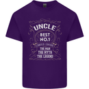 Father's Day No 1 Uncle Man Myth Legend Mens Cotton T-Shirt Tee Top Purple