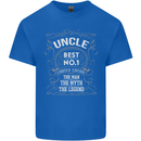 Father's Day No 1 Uncle Man Myth Legend Mens Cotton T-Shirt Tee Top Royal Blue