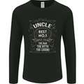 Father's Day No 1 Uncle Man Myth Legend Mens Long Sleeve T-Shirt Black