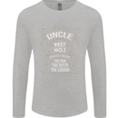 Father's Day No 1 Uncle Man Myth Legend Mens Long Sleeve T-Shirt Sports Grey
