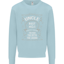 Father's Day No 1 Uncle Man Myth Legend Mens Sweatshirt Jumper Light Blue