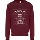 Father's Day No 1 Uncle Man Myth Legend Mens Sweatshirt Jumper Maroon