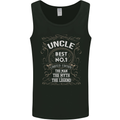 Father's Day No 1 Uncle Man Myth Legend Mens Vest Tank Top Black