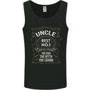 Father's Day No 1 Uncle Man Myth Legend Mens Vest Tank Top Black