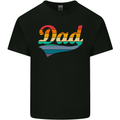 Father's Day Retro Dad Swoosh Mens Cotton T-Shirt Tee Top Black