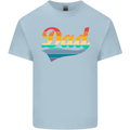 Father's Day Retro Dad Swoosh Mens Cotton T-Shirt Tee Top Light Blue