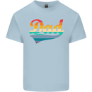 Father's Day Retro Dad Swoosh Mens Cotton T-Shirt Tee Top Light Blue