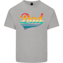 Father's Day Retro Dad Swoosh Mens Cotton T-Shirt Tee Top Sports Grey