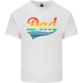 Father's Day Retro Dad Swoosh Mens Cotton T-Shirt Tee Top White