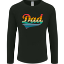 Father's Day Retro Dad Swoosh Mens Long Sleeve T-Shirt Black