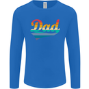 Father's Day Retro Dad Swoosh Mens Long Sleeve T-Shirt Royal Blue