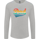 Father's Day Retro Dad Swoosh Mens Long Sleeve T-Shirt Sports Grey