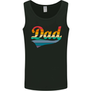 Father's Day Retro Dad Swoosh Mens Vest Tank Top Black