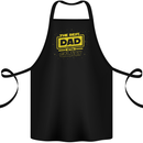 Father's Day The Best Dad in the Galaxy Cotton Apron 100% Organic Black