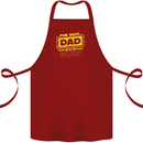 Father's Day The Best Dad in the Galaxy Cotton Apron 100% Organic Maroon