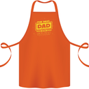 Father's Day The Best Dad in the Galaxy Cotton Apron 100% Organic Orange