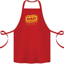 Father's Day The Best Dad in the Galaxy Cotton Apron 100% Organic Red