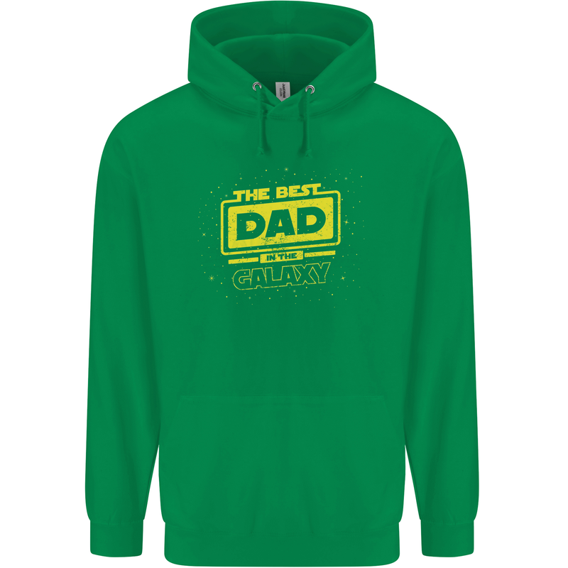 Father's Day The Best Dad in the Galaxy Mens Hoodie Irish Green