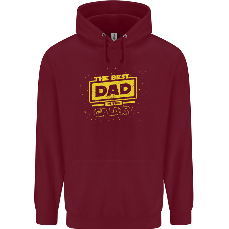 Father's Day The Best Dad in the Galaxy Mens Hoodie Maroon