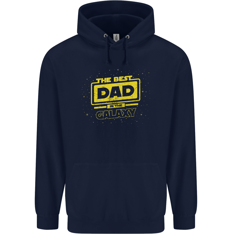 Father's Day The Best Dad in the Galaxy Mens Hoodie Navy Blue