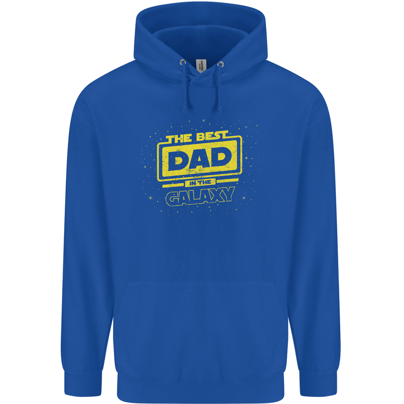 Father's Day The Best Dad in the Galaxy Mens Hoodie Royal Blue