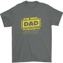 Father's Day The Best Dad in the Galaxy Mens T-Shirt Cotton Gildan Charcoal