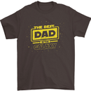 Father's Day The Best Dad in the Galaxy Mens T-Shirt Cotton Gildan Dark Chocolate