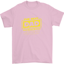 Father's Day The Best Dad in the Galaxy Mens T-Shirt Cotton Gildan Light Pink