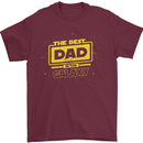 Father's Day The Best Dad in the Galaxy Mens T-Shirt Cotton Gildan Maroon