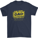 Father's Day The Best Dad in the Galaxy Mens T-Shirt Cotton Gildan Navy Blue