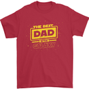 Father's Day The Best Dad in the Galaxy Mens T-Shirt Cotton Gildan Red