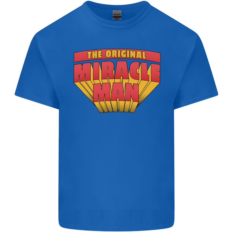 Father's Day The Original Miracle Man Mens Cotton T-Shirt Tee Top Royal Blue